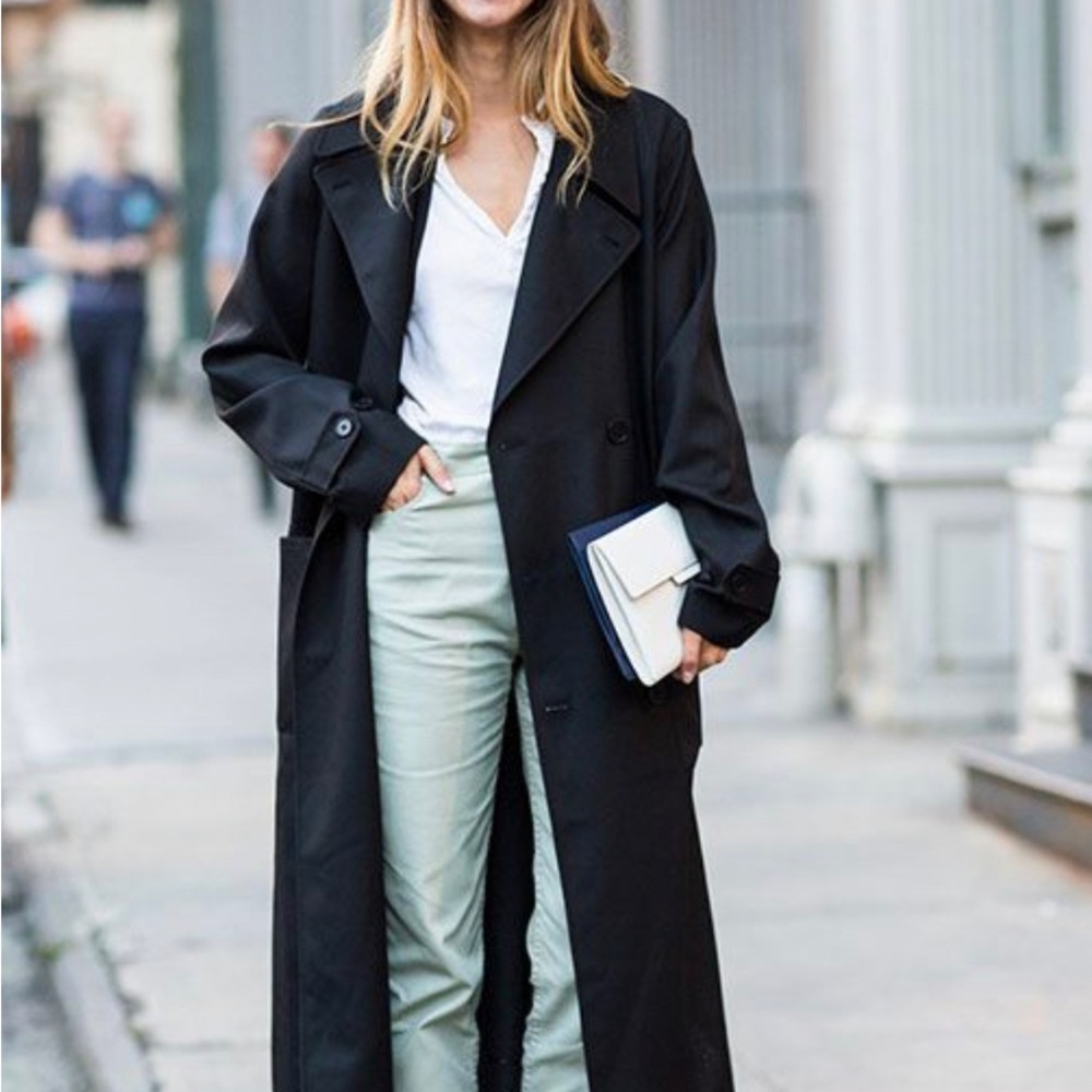 Gallery Vintage Black Trench Coat 12